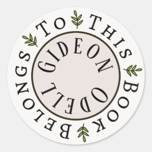 "This Book Belongs To" Sticker Template