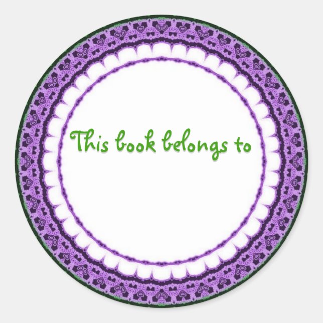 THIS BOOK BELONGS TO... stickers (Front)