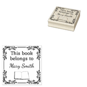 This Book Belongs To Wood Art Stamp