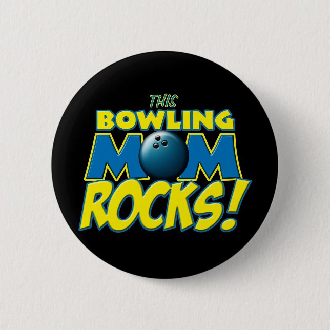 This Bowling Mom Rocks copy.png 2 Inch Round Button (Front)