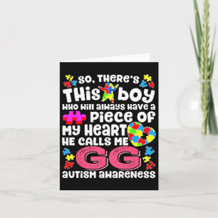 This Boy He Calls Me Gg Fighter Autism Awareness R Card