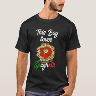 This Boy Loves Spaghetti  Italian Pasta Noodle Mac T-Shirt