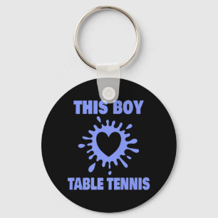 This Boy Loves Table Tennis Fun Table Tennis Playe Keychain