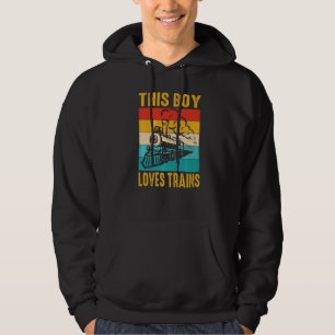 This Boy Loves Trains For Boys Trains    Train Hoodie