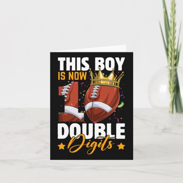 This Boy Now 10 Double Digits Football 10 Years Ol Card (Front)