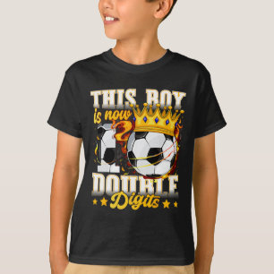 This Boy Now 10 Double Digits Soccer 10 Years Old T-Shirt