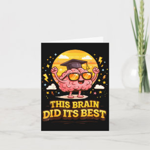 This brain did graduation brain cap class of 2026 card