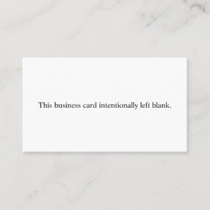 This business card intentionally left blank