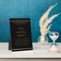 This Candle Burns Black Gold Sun Moon Star Wedding
