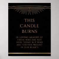 This Candle Burns Black Gold Sun Moon Star Wedding