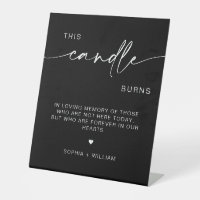 This Candle Burns, In Memory Wedding Sign