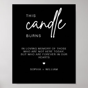 This Candle Burns, In Memory Wedding Sign