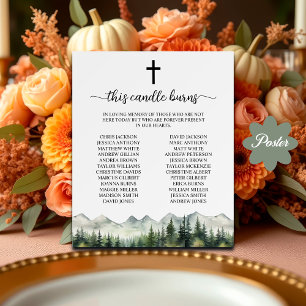 This Candle Burns School Class Reunion Memorial  Poster