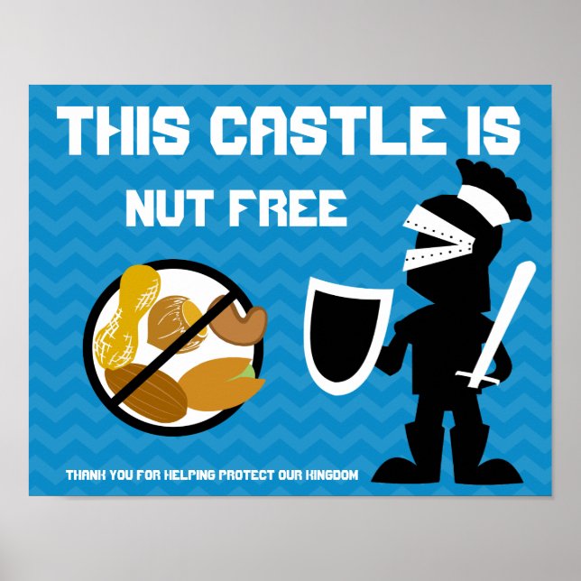 This Castle is Nut Free Guarded by Knight Poster (Front)