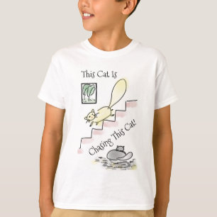"This Cat Is" Cartoon Series Chasing Another Cat T-Shirt