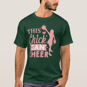 This Chick Can Cheer Cheerleader Sports retro boy T-Shirt