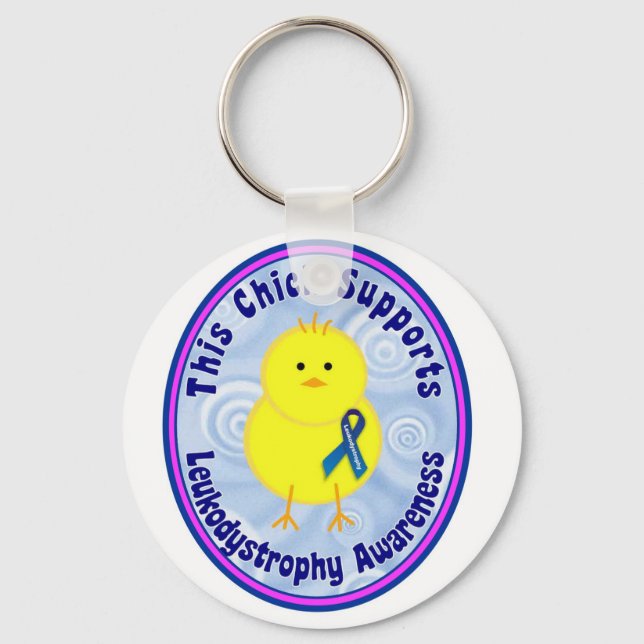 this chick supports Leukodystrophy Awareness Keychain (Front)