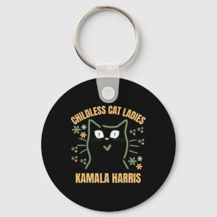 This Childless Cat Lady Is Voting Kamala-harris 20 Keychain