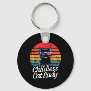 This Childless Cat Lady Is Voting Kamala-harris 20 Keychain