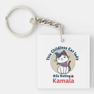 This Childless Cat Lady is Voting Kamala Keychain