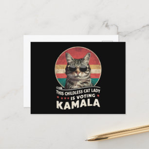 This Childless Cat Lady is Voting Kamala Postcard