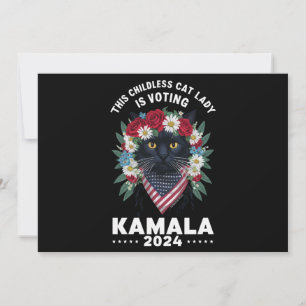 This Childless Cat Lady Ladies Is Voting Kamala  Invitation