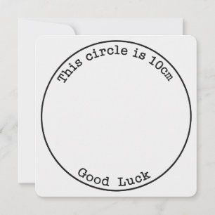 This Circle Is 10cm Good Luck Funny Pregnancy Holiday Card