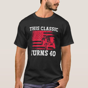 This Classic Turns 40 40th Birthday Tractor Drive T-Shirt