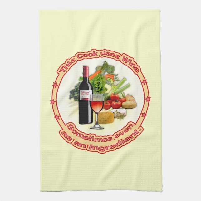 This Cook uses Wine Kitchen Towel (Vertical)