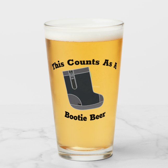 This Counts As A Bootie Beer Kayaker Glass (Front Filled)