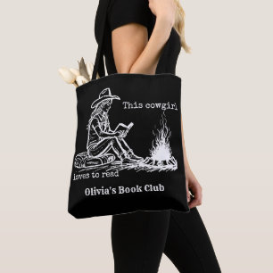 This Cowgirl Loves To Read Book Club Readers Tote Bag