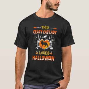 This Crazy Cat Lady Siamese Cat Loves Halloween Co T-Shirt