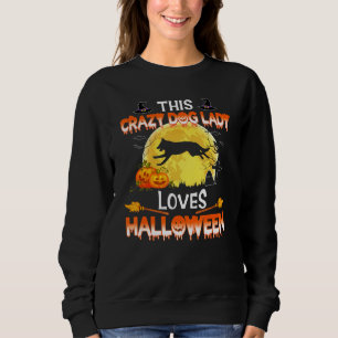 This Crazy Dog Lady Loves Halloween Boxer Dog Sweatshirt