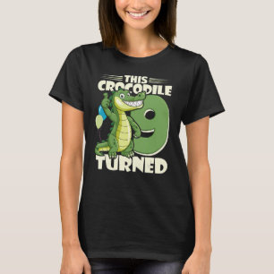 This Crocodile Turned 9 Year Boy 9th Birthday Alli T-Shirt