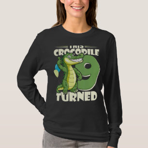This Crocodile Turned 9 Year Boy 9th Birthday Alli T-Shirt