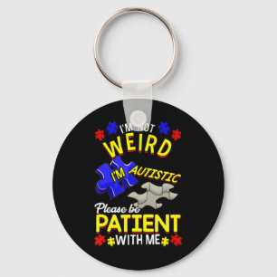 This cute autism awareness design is a great way t keychain