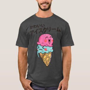 This Cute Kawaii Strawberry Ice Cream Cone Foodie  T-Shirt