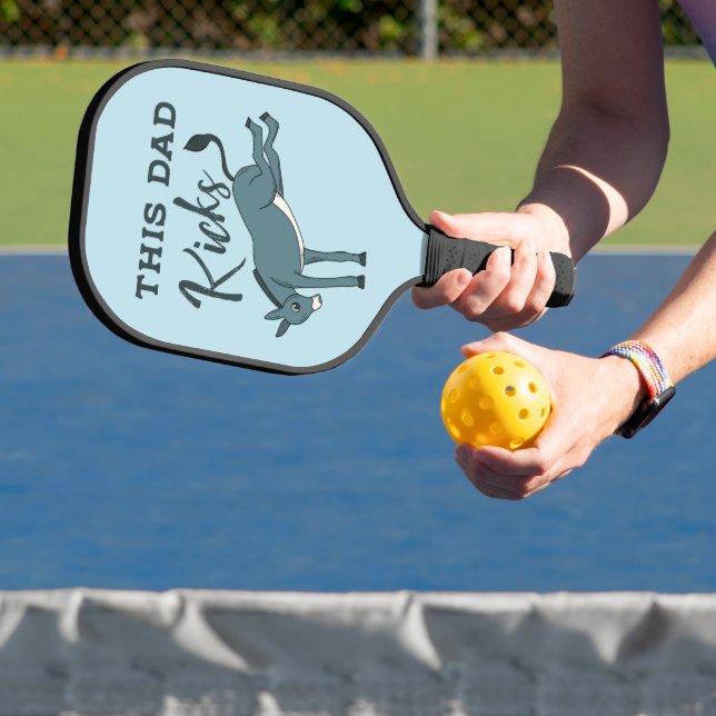 This Dad Kicking Donkey Funny Fathers Day Pickleball Paddle (Insitu)