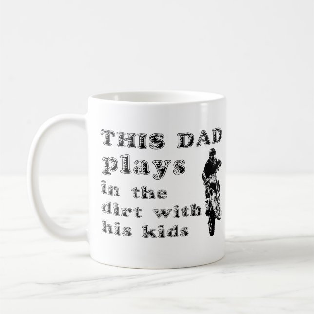 This Dad Plays In Dirt Bike Motocross Mug (Left)