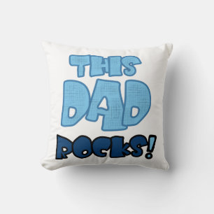 This Dad Rocks Gifts Throw Pillow