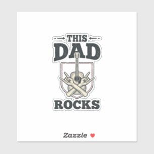This Dad Rocks Vintage Guitar Dad Shirt Design (3)