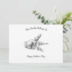 This Daddy Belongs To – Gift with Kids' Names - Holiday Card