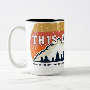 This Day Devo   15 oz Logo Wrap w/Psalm 118:24 Two-Tone Coffee Mug