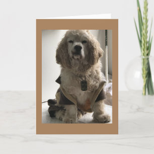 THIS DOG IS READY TO SAY "HAPPY BIRTHDAY" CARD
