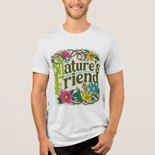 This eco-friendly t-shirt features the phrase "Nat Tri-Blend Shirt