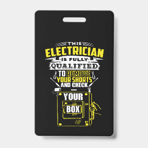 This electrician is fully qualified badge