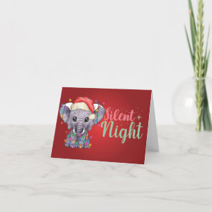 This Elephant Christmas Silent night Card