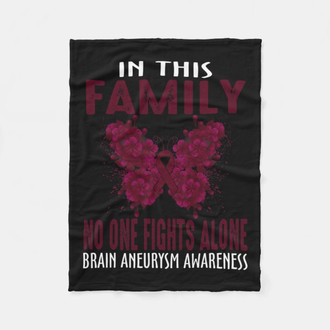 This Family Brain Aneurysm Awareness  Fleece Blanket (Front)
