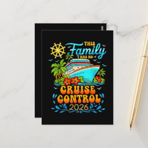 This Family Cruise Has No Control 2026 Vacation Postcard