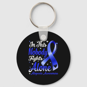 This Family Nobody Fight Alone Alopecia Awareness Keychain